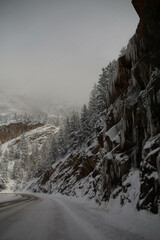 Snow covered mountains