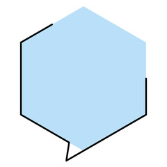 hexagon speech balloon
