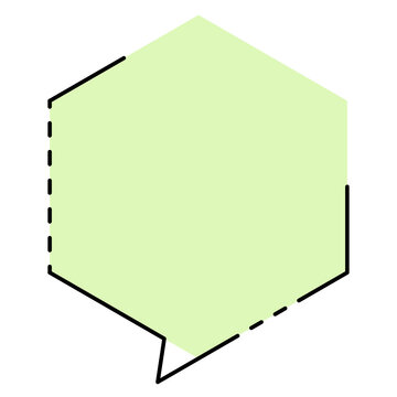 hexagon speech balloon
