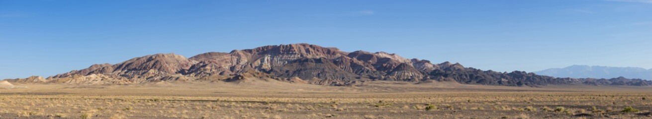 Fototapeta na wymiar Desert Mountain Nature Landscape. Sunny Blue Sky. Nevada, United States of America. Nature Background.