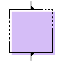 pastel square text box
