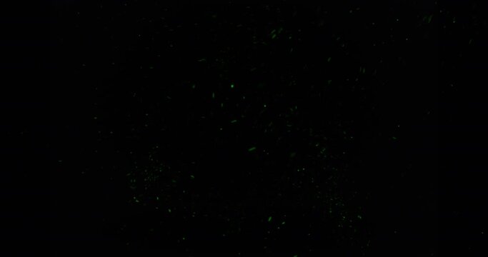 Animation of green smoke over black background