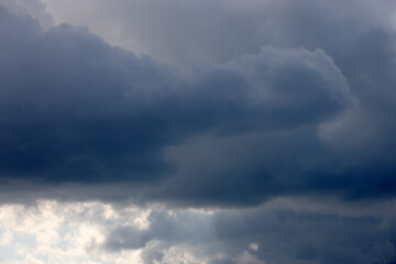 Fototapeta na wymiar Dramatic sky with stormy clouds. Thunderstorm clouds sky background. Dramatic sky with stormy clouds