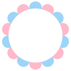 pastel modern round frame
