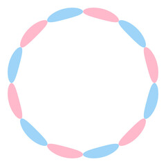 pastel modern round frame
