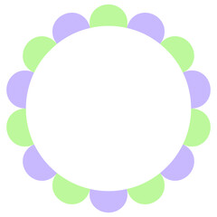 pastel modern round frame
