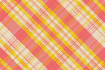 Tartan plaid pattern with texture and warm color.