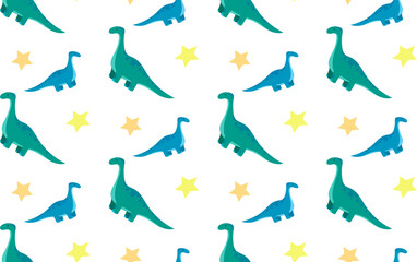 Hand draw baby dinosaurs pattern