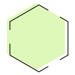 minimal hexagon frame
