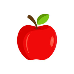 Red apple fruit. Vector illustration
