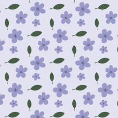 Fototapeta na wymiar seamless pattern. Simple pretty pattern in small flowers. Small lilac flowers. Light background. Ditsy floral background. The elegant the template for fashion prints. Stock vector. romantic mood