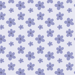 seamless pattern. Simple pretty pattern in small flowers. Small lilac flowers. Light background. Ditsy floral background. The elegant the template for fashion prints. Stock vector. romantic mood