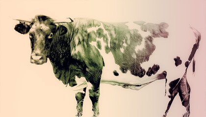 Artwork of cow