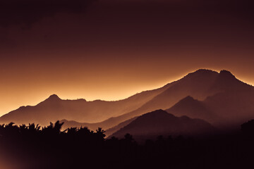 mountainous range of the western ghats of south India