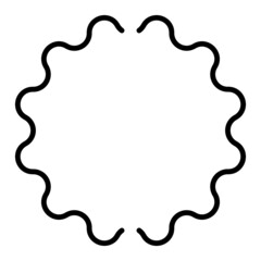 round wavy frame
