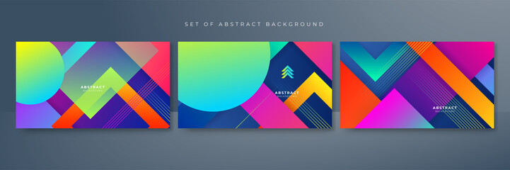 Abstract colorful banner geometric shapes geometric light triangle line shape with futuristic concept presentation background