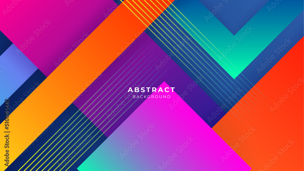 Canvas Prints minimal geometric colorful banner geometric shapes light technology background abstract design. vect