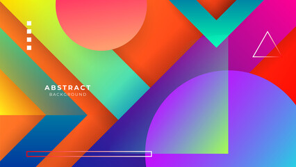 Abstract colorful banner geometric shapes background. Vector abstract graphic design banner pattern presentation background web template.
