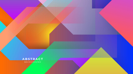 Modern colorful banner geometric shapes corporate abstract technology background. Vector abstract graphic design banner pattern presentation background web template.