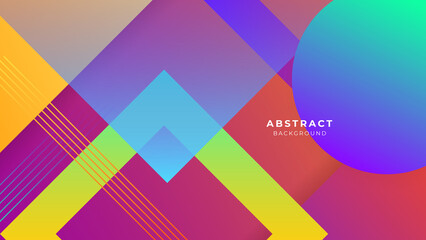 Vector colorful vibrant vivid geometric shapes abstract, science, futuristic, energy technology concept. Digital image of light rays, stripes lines with light, speed and motion blur tech background