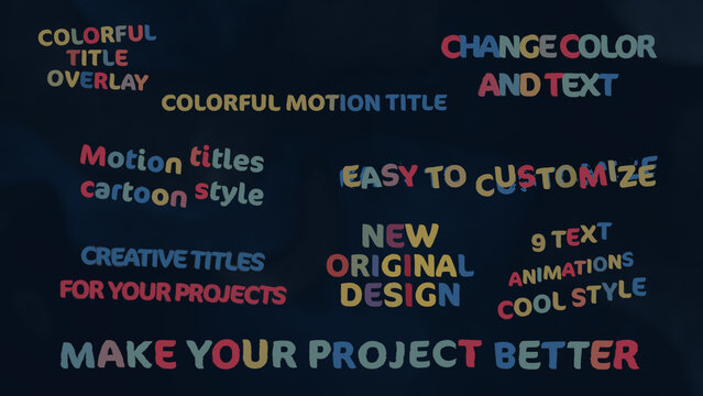 Colorful Moving Title Overlay