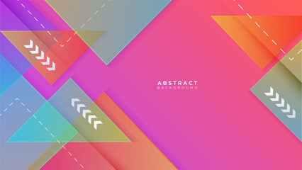 Dark colorful vibrant vivid geometric shapes abstract background geometry shine and layer element vector for presentation design. Suit for business, corporate, party, festive, seminar, and talks.