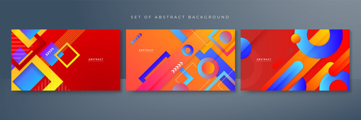 Abstract colorful red orange blue background