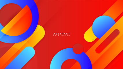 Abstract colorful red orange blue background