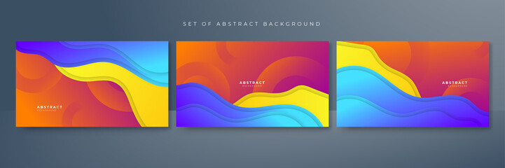 Abstract colorful blue orange yellow red background