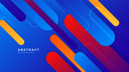 Abstract colorful blue orange yellow red background