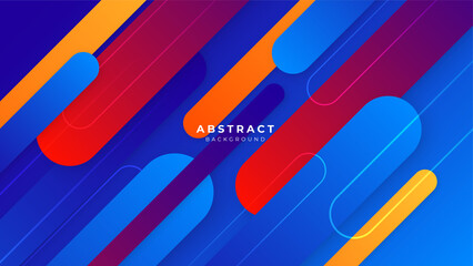 Abstract colorful blue orange yellow red background