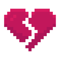Naklejka premium pixel heart 