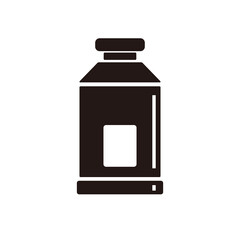 Detergent bottle silhouette icon. Soap bottle. Vector.