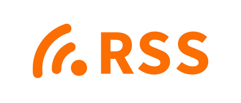 RSS radio wave icon and RSS logo. Feeds and news. Vector.