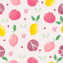 seamless pattern with fruits