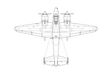 Bombardero medio bimotor cl&aacute;sico