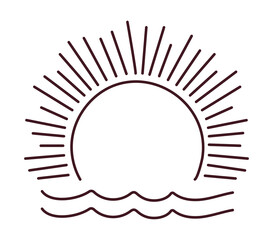 sunset minimalist tattoo