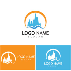 Ice berg Logo Template vector symbol nature