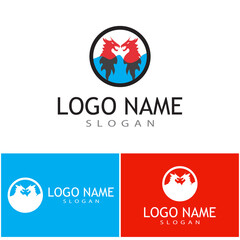 Dragon vector icon illustration design logo template