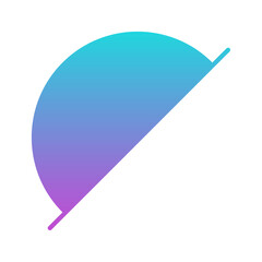 gradient half circle shape
