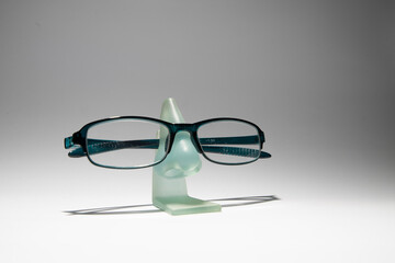 glasses on a white