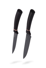 kitchen knife set isolated on white background