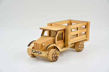 wooden toy truck