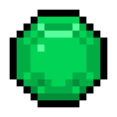 Fototapeta premium pixel emerald 