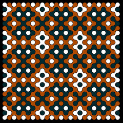 Multicolor truchet tiling connections illustration