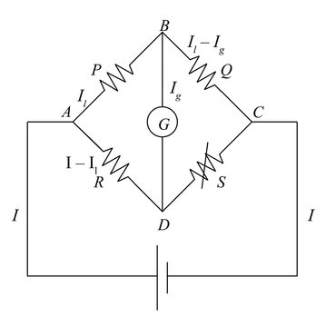 Wheatstone Bridge, When resistances are connected in the shape of network shown in the adjoining is called Wheatstone bridge