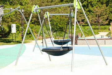 nest swing in a children's park