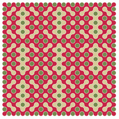 Multicolor truchet tiling connections illustration