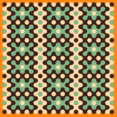 Multicolor truchet tiling connections illustration