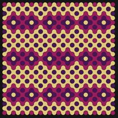 Multicolor truchet tiling connections illustration